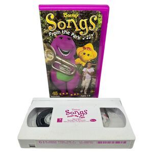 Barney Songs From The Park VHS Video Clamshell Release - Tested and Working!